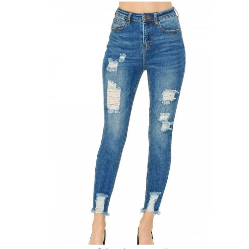 WAX Jeans- Size 3 - Authentic Denim Skinny Jeans - Destructed - NWT